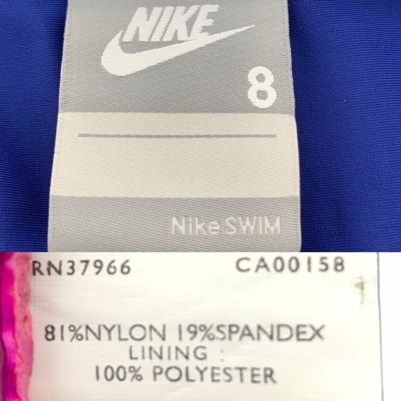 Nike Swim Cobalt Blue Mid Rise Hipster Sport Bikini Bottoms Swish Logo Size 8 - Picture 9 of 11